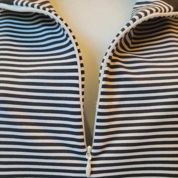 Tommy Bahama Island Zone Black Aubrey Stripe 1/2 Zip Athletic Top - Picture 5 of 16